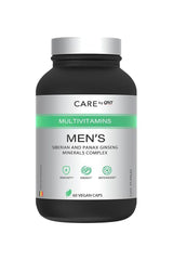 Qnt Men's Multivitamins bottle with 60 caps, featuring vitamins and minerals for energy, immunity, and vitality.