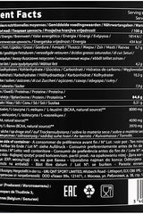 Qnt Prime Whey nutritional facts panel showcasing protein, calories, and BCAA content for dietary information.