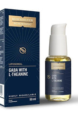 Quicksilver Liposomal GABA with L-Theanine supplement 50ml, supports relaxation and nervous system balance.