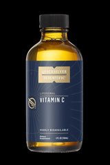 Quicksilver Scientific Liposomal Vitamin C 4 oz bottle, highly bioavailable dietary supplement for immune support.