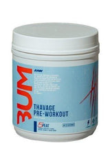 Thavage Pre-Workout supplement container by Raw Nutrition, designed for explosive energy and legendary strength.