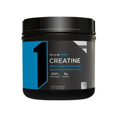 Rule One Creatine Supplement Jar, 100% Creatine Monohydrate for muscle strength and recovery.