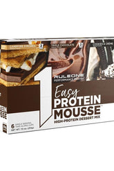 Rule One Easy Protein Mousse Variety Pack featuring Campfire S'mores, Triple Chocolate, and Cookies & Crème flavors.