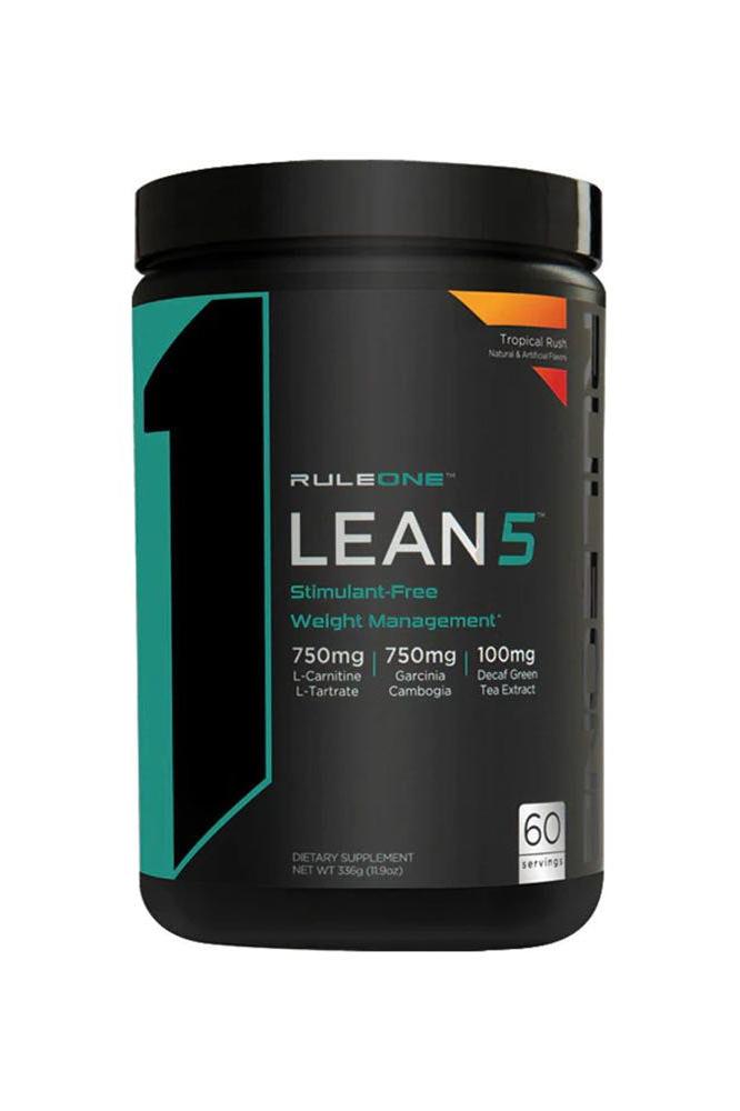 R1 Lean5 weight management supplement, stimulant-free formula with L-Carnitine and green tea extract.