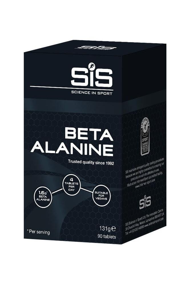 Science in Sport Beta Alanine supplement packaging, 90 tablets for enhanced athletic performance.