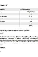 Nutritional information for Science in Sport Beta Fuel Gel, detailing serving size and key ingredients.