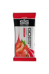 GO Energy Bake bar in strawberry flavor, packed with 30g carbohydrates for energy during workouts.