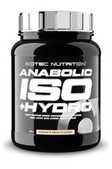 SciTec Anabolic Iso+Hydro protein powder for muscle growth and performance improvement, cookies & cream flavor.