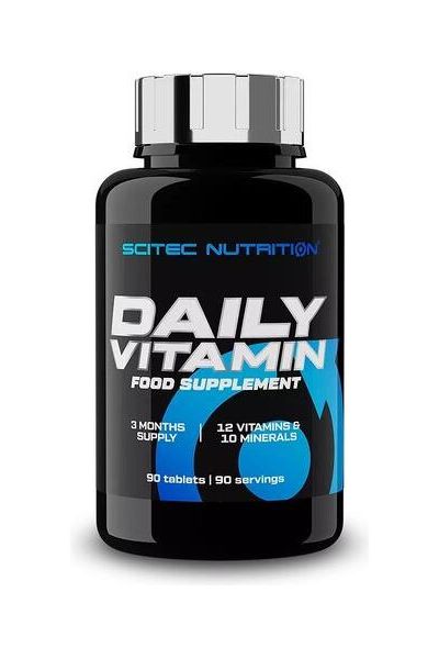 Scitec Nutrition Daily Vitamin supplement bottle with 90 tablets for enhanced health support.