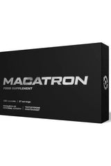 Scitec Nutrition Macatron supplement box features 108 capsules for testosterone and estrogen optimization.