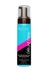 Selfie Color Lust Bronze Self-Tanning Mousse 222 ml, rich dark bronze color, vegan collagen, anti-aging ingredients.