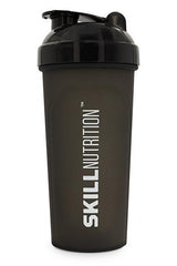 Skill Nutrition Shaker bottle in black for mixing protein shakes and supplements.