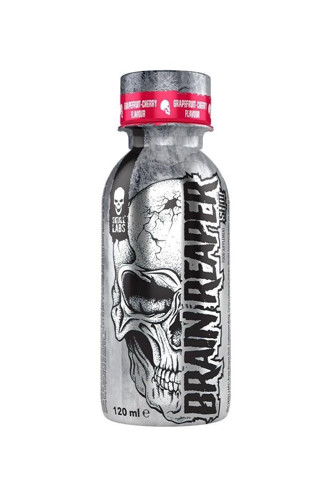 Skull Labs Brain Reaper Shot bottle, 120ml, featuring skull design and grapefruit cherry flavor.