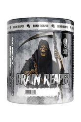 Skull Labs Brain Reaper pre-workout supplement jar, featuring energizing and fat-burning formula.