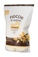 Smile Crunch Natural Baby Oat Flakes 1000g, rich in fiber for healthy digestion, perfect for vegan breakfasts.