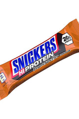 Snickers Hi Protein Bar in Peanut Butter flavor, containing 20g of protein for muscle recovery and great taste.