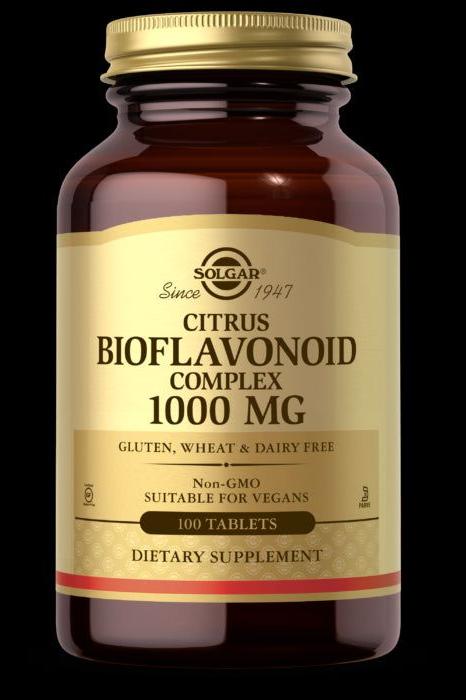 Solgar Citrus Bioflavonoid Complex 1000 mg, 100 tablets, dietary supplement for antioxidants and immune support.