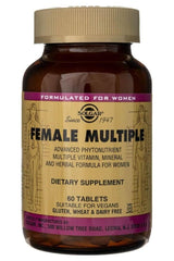 Solgar Female Multiple multivitamin for women, 60 tablets, advanced dietary supplement for women's health.