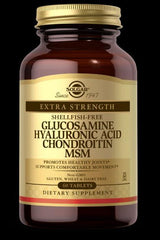 Solgar glucosamine hyaluronic acid chondroitin MSM dietary supplement for joint health, 60 tablets.