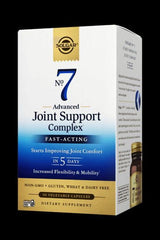 Solgar No. 7 Advanced Joint Support Complex box, 90 vegetable capsules for joint health and flexibility.