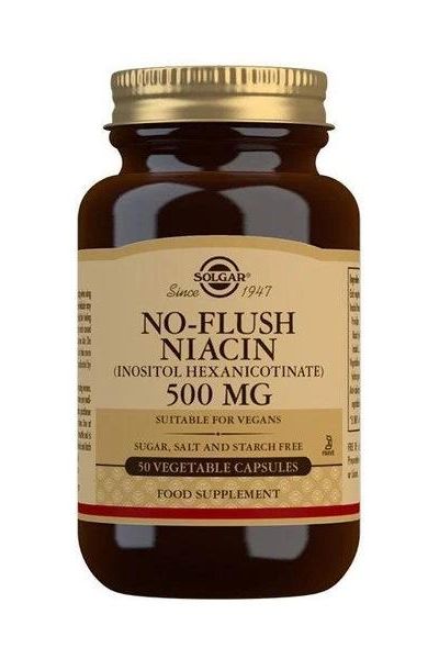 Solgar - No-Flush Niacin, 500mg - 50 vcaps - Nutri.se
