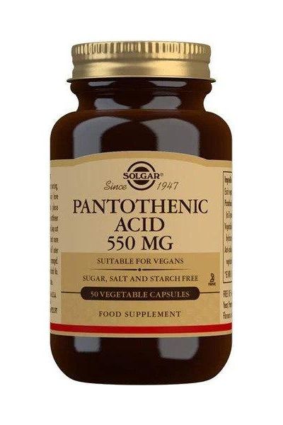 Solgar - Pantothenic Acid, 550mg - 50 vcaps - Nutri.se