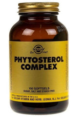 Solgar Phytosterol Complex bottle containing 100 softgels for heart health and cholesterol support.