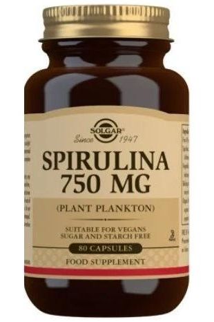 Solgar - Spirulina, 750mg - 80 vcaps - Nutri.se