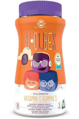 Solgar U-Cubes Children's Vitamin C Gummies - 90 tapioca gummies in strawberry and orange flavor, supports immune health.