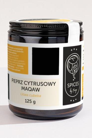 Maqaw Citrus Pepper by Yango in a 125g jar, featuring a unique citrus aroma and flavor enhancing properties.