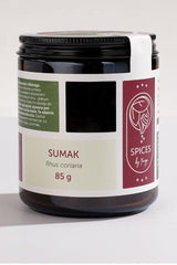 Jar of Spices By Yango Sumac (85 g), an aromatic citrus spice ideal for marinades and salads.