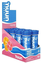 Nuun Sport Hydration in Citrus Fruit flavor, electrolytes for hydration during training, vegan-friendly, gluten-free.