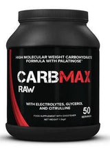 Strom Sports CarbMax product container with electrolytes, glycerol, citrulline for athletic performance.