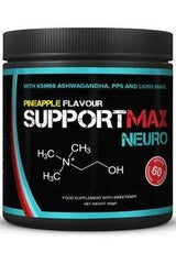 SupportMax Neuro in pineapple flavor, a natural health product for cognitive support and recovery.