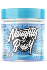 Summer Vibes Amino EAA Blue Raspberry Bon Bons powder container with vibrant packaging