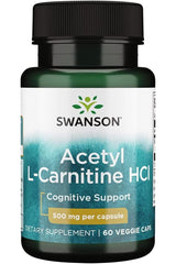 Swanson - Acetyl L-Carnitine HCl, 500mg - 60 vcaps - Nutri.se