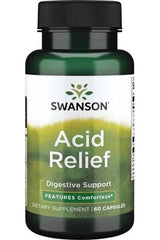 Swanson Acid Relief dietary supplement, 60 capsules, supports digestion and overall wellness with Comforteze.