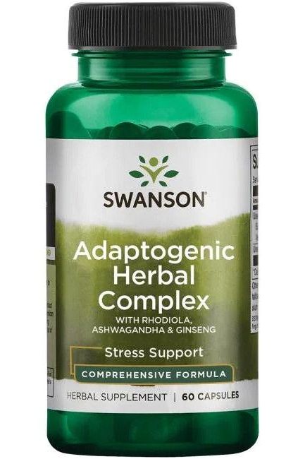 Swanson - Adaptogenic Herbal Complex with Rhodiola, Ashwagandha & Ginseng - 60 caps - Nutri.se