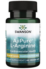 Swanson - AjiPure L-Arginine, 500mg - 60 vcaps - Nutri.se