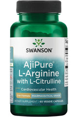 Swanson - AjiPure L-Arginine with L-Citrulline - 60 vcaps - Nutri.se