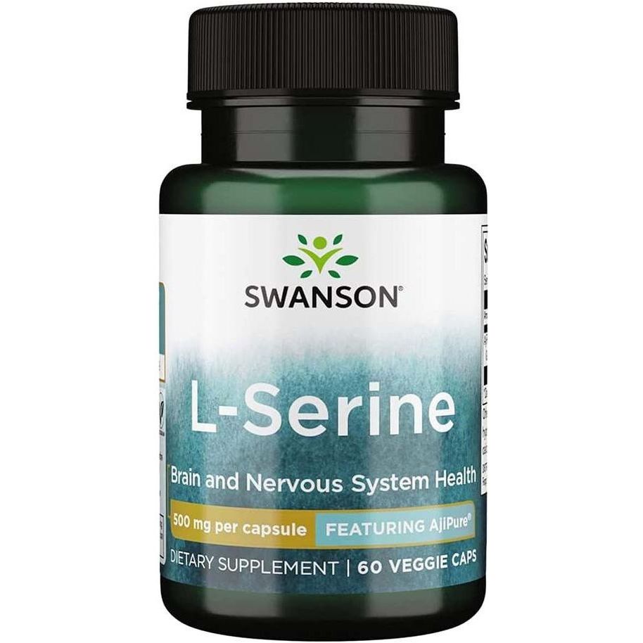 Swanson - AjiPure L-Serine, 500mg - 60 vcaps - Nutri.se