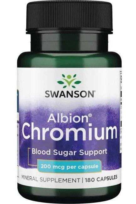 Swanson - Albion Chelated Chromium, 200mcg - 180 caps - Nutri.se