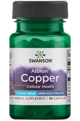 Swanson - Albion Chelated Copper, 2mg - 60 caps - Nutri.se