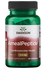 Swanson AmealPeptide dietary supplement bottle, 3.4 mg, 30 capsules for cardiovascular health.