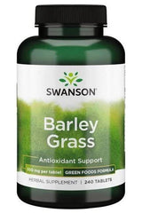 Swanson Barley Grass supplement, 500 mg, 240 tablets, antioxidant support, green foods formula.