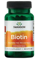 Swanson - Biotin 5000mcg - 30 caps - Nutri.se