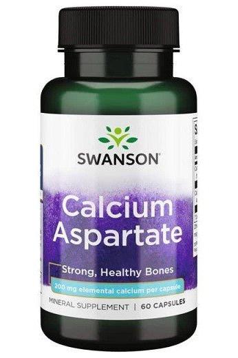 Swanson - Calcium Aspartate, 200mg Elemental Calcium - 60 caps - Nutri.se
