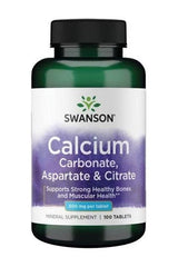 Swanson - Calcium (Carbonate, Aspartate & Citrate), 500mg - 100 tablets - Nutri.se