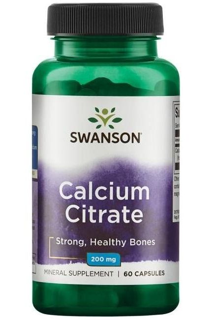 Swanson - Calcium Citrate, 200mg - 60 caps - Nutri.se