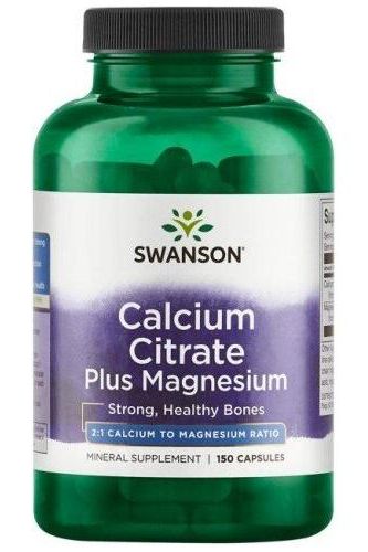 Swanson - Calcium Citrate Plus Magnesium - 150 caps - Nutri.se